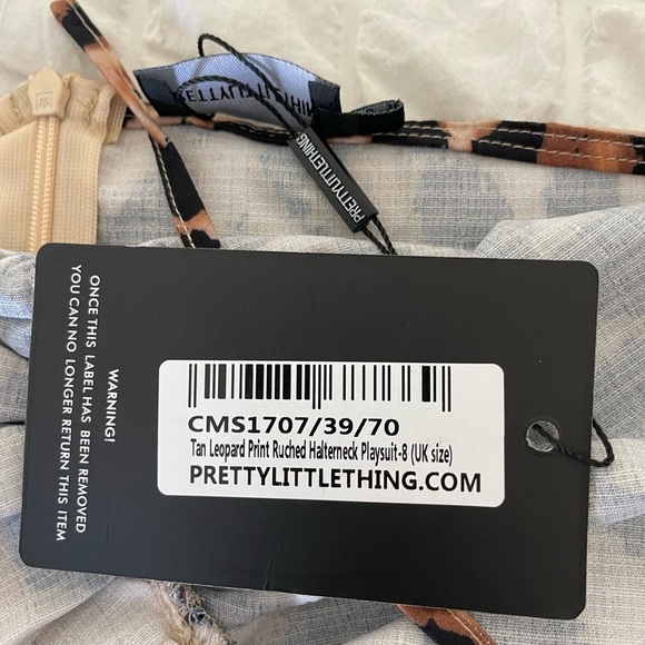 PrettyLittleThing leopard halter jumpsuit - Picture 3 of 7